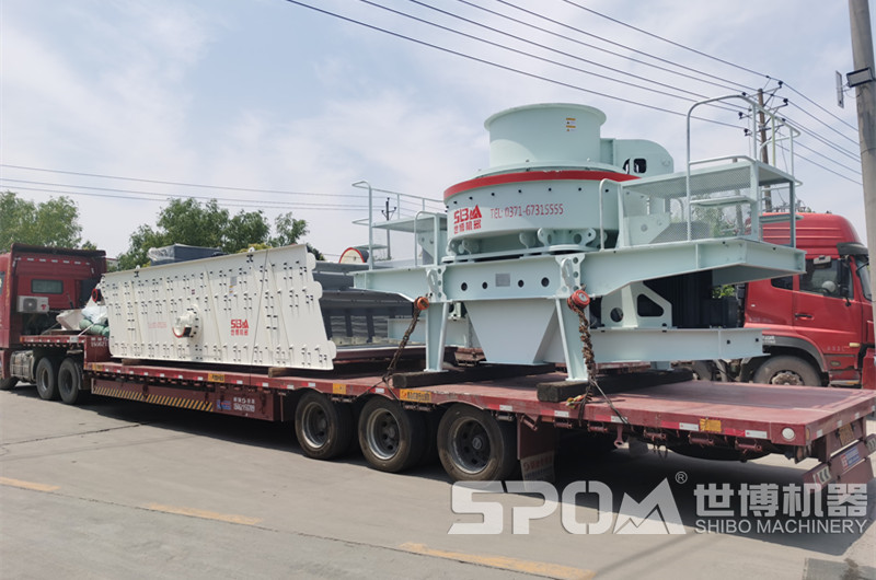 沖擊式破碎機、振動篩發(fā)貨圖
